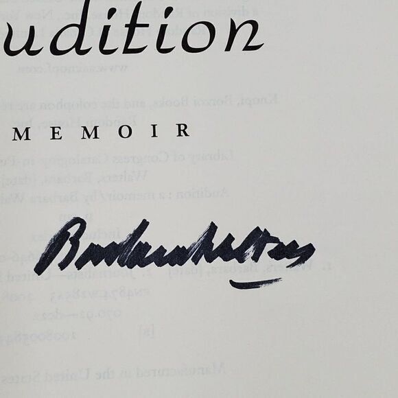 Barbara Walters Signed Book Audition A Memoir 1st Edition Hardback DJ - Picture 2 of 5